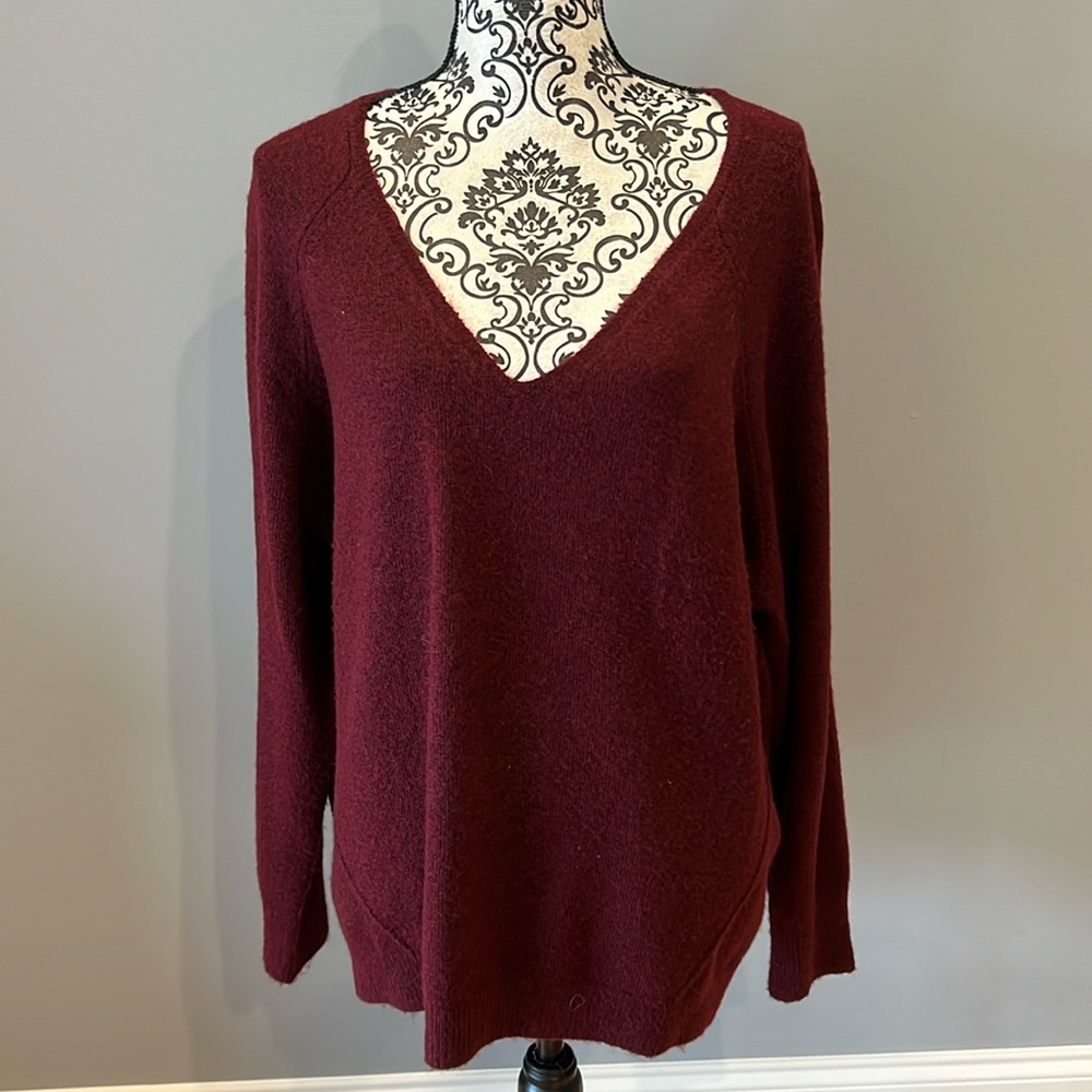 Vince Camuto, wine colored sweater